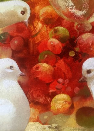 Abstract oil painting Pigeons Anatoly Borisovich Tarabanov nTar799 photo