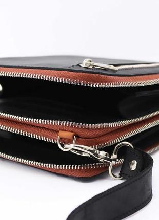 Handmade leather messenger bag for men, shoulder wallet / 010333 photo