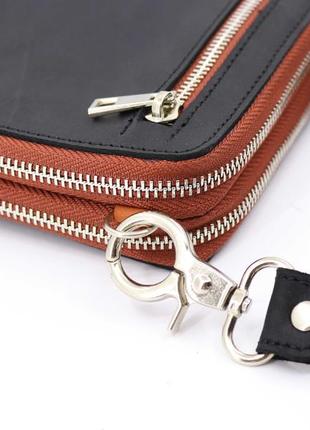 Handmade leather messenger bag for men, shoulder wallet / 010339 photo
