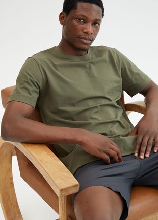 KHAKI BASIC MAN T-SHIRT| COTTON 190 GSM | Relaxed-fit & Regular-fit classic t-shirt