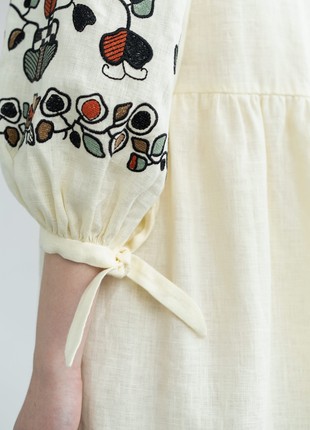 Linen dress with embroidery Zadorozhniy Dress6 photo