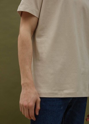 IVORY BASIC MAN T-SHIRT| COTTON 190 GSM | Relaxed-fit & Regular-fit classic t-shirt6 photo