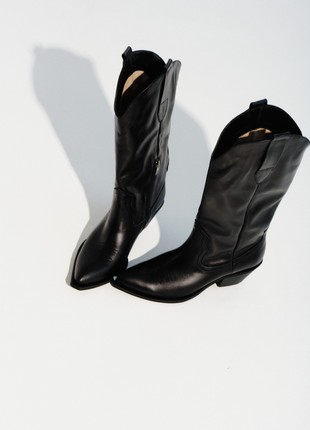 Black leather  country boots3 photo