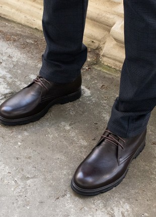 Warm men's boots Ikos z 19 brown. 100% genuine leather8 photo