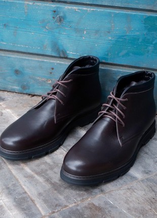 Warm men's boots Ikos z 19 brown. 100% genuine leather3 photo