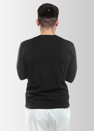 Men's Long-Sleeve T-Shirt Vsetex Black4 photo