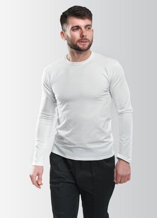 Men's Long-sleeve T-Shirt Vsetex White