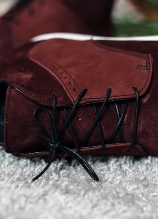 Winter men's burgundy sneakers. Choose stylish VadRus 152 boots!4 photo