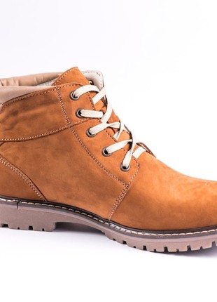 Original men's shoes "Affinity z 11" made of natural nubuck, insulated with wool.3 photo
