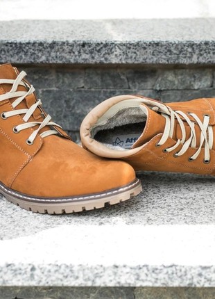 Original men's shoes "Affinity z 11" made of natural nubuck, insulated with wool.5 photo