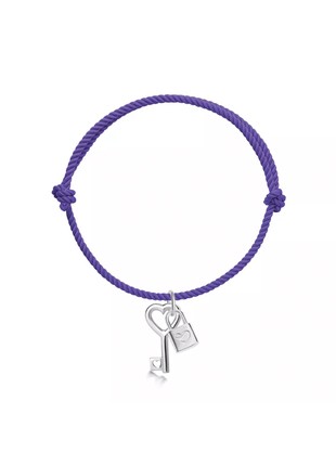 Key pendant bracelet with Lock charm