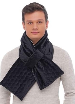 Stylish double-sided velvet scarf grey  , unisex9 photo