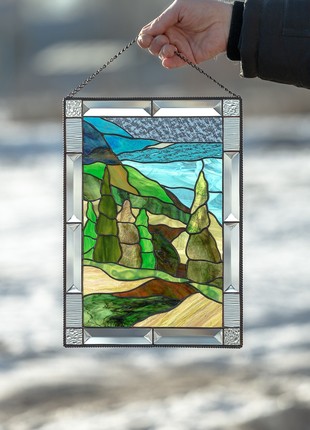 Cape Breton Highlands National Park Mountain stained glass window hangings2 photo