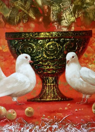 Abstract oil painting Bowl of love Anatoly Borisovich Tarabanov nTar80