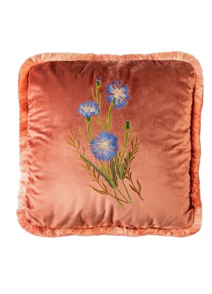 MR Pillow velvet with cornflowers embroidery1 photo