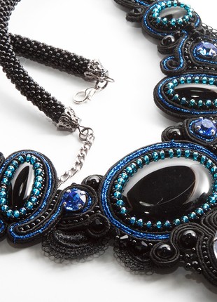 Soutache necklace "Agatha Christie"2 photo