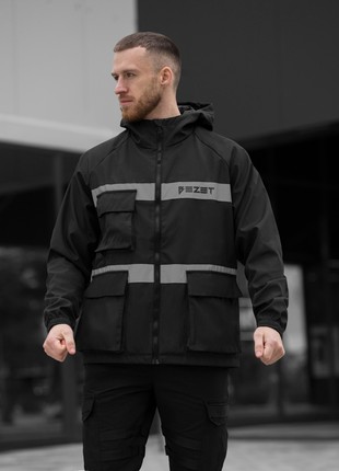 BEZET "YOUR ENEMY" BLACK, GRAY WINDSHIELD JACKET3 photo