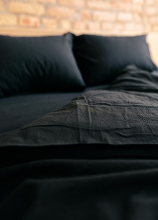 LEGLO BLACK BOILED COTTON BEDDING SET Full2 photo