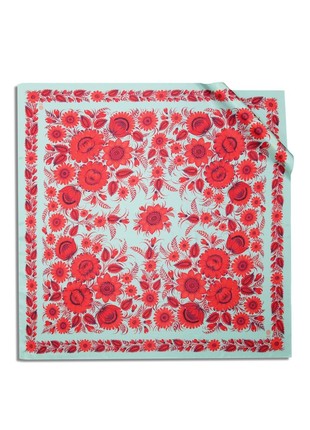 Silk square scarf “Temptation” 100*100cm