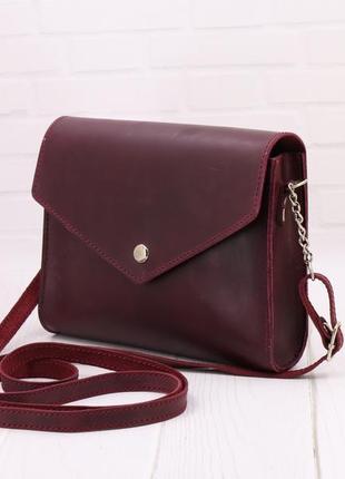 Leather Casual Minimalist Women's Zipper Shoulder Bag/ Purple/ 01041
