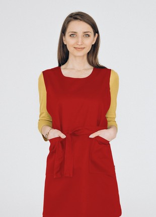 Double-sided cobbler aprons Saffron Red1 photo