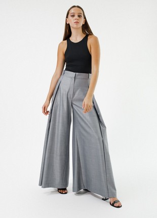 Silver Palazzo Pants3 photo