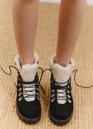 Black suede winter boots2 photo