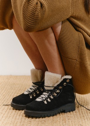 Black suede winter boots3 photo