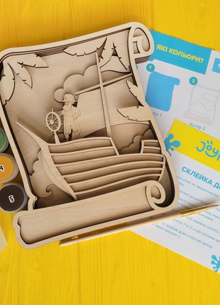 Joyki 3d wooden coloring book creativity kit «Pirate 2»3 photo