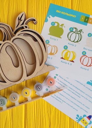 Joyki 3d wooden coloring book creativity kit «Pumpkin»7 photo
