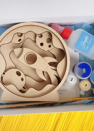 Joyki 3d wooden coloring book creativity kit «Space»2 photo