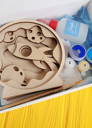 Joyki 3d wooden coloring book creativity kit «Space»3 photo