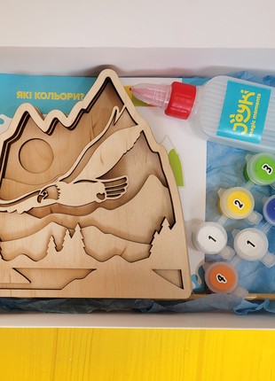 Joyki 3d wooden coloring book creativity kit «Eagle»6 photo