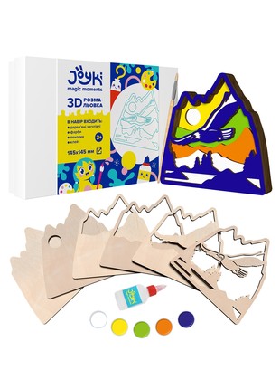 Joyki 3d wooden coloring book creativity kit «Eagle»1 photo