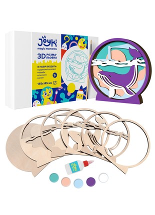 Joyki 3d wooden coloring book creativity kit «Whale»1 photo