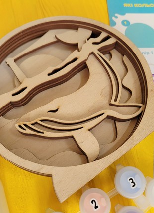 Joyki 3d wooden coloring book creativity kit «Whale»4 photo