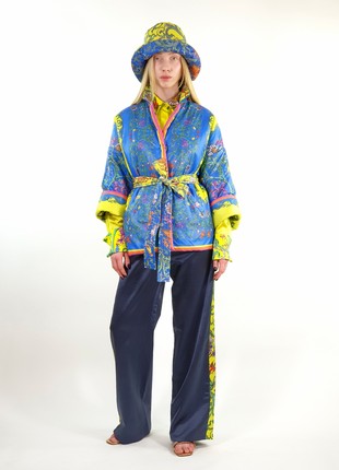 Reversible jacket, yellow/blue, unisex, one size.9 photo