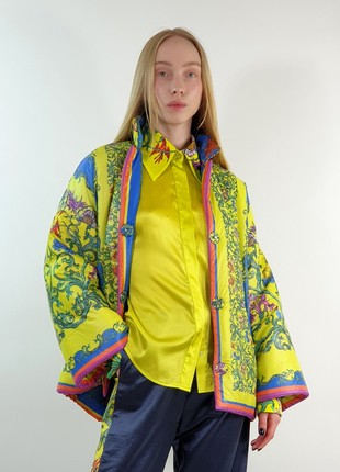 Reversible jacket, yellow/blue, unisex, one size.2 photo