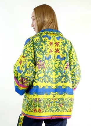 Reversible jacket, yellow/blue, unisex, one size.4 photo