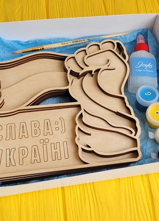 Joyki 3d wooden coloring book creativity kit «Glory to Ukraine»2 photo