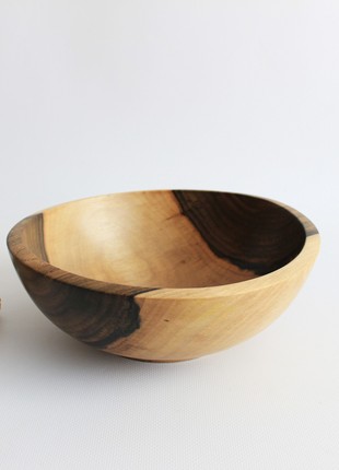 large ramen bowl, wooden cereal bowl, handmade pasta bowl, rustic dinnerware set, berry bowl2 photo