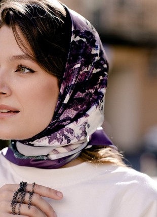Designer scarf "Kyiv" with a print from a ukrainian artist4 photo