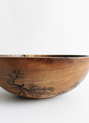 Large salad bowl, wooden handmade dinnerware, ash driftwood fruit bowl, unique centerpiece bowl4 photo