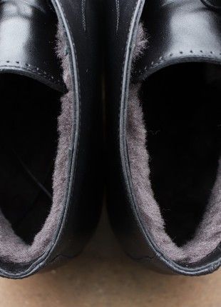 Ikos 22 - black winter brogue shoes for men5 photo