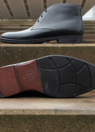 Ikos 22 - black winter brogue shoes for men6 photo