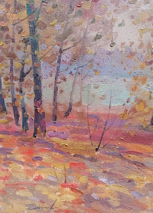 Oil painting Golden autumn Peter Tovpev nDobr1746 photo