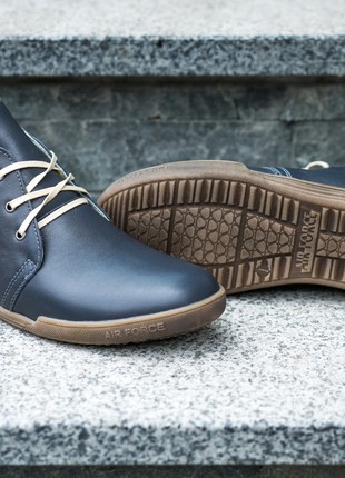 Light men's boots made of 100% genuine leather. Blue winter sneakers "Affinity Z 2"3 photo