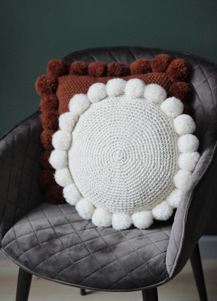 Wool knit pillow cover2 photo