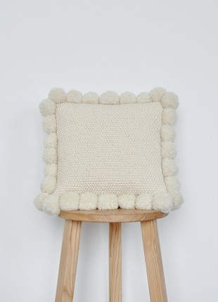Wool knit pillow cover1 photo