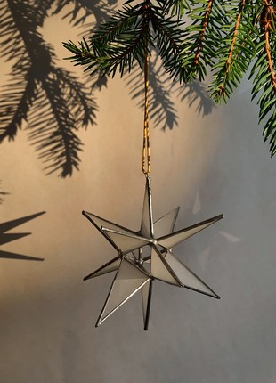 Matte Stained Glass Star, 3D Star Suncatcher, Christmas decor2 photo